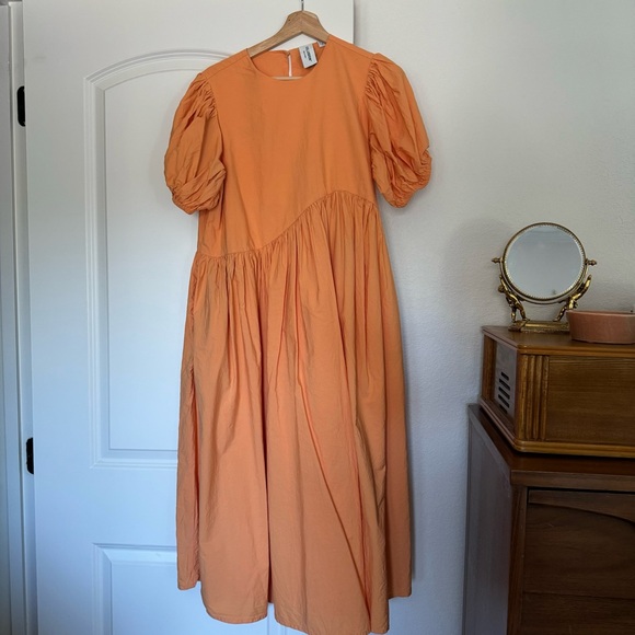 ASOS COLLUSION asymmetric waist midi smock dress - Picture 1 of 6